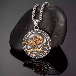 Vikingamulett med ravn