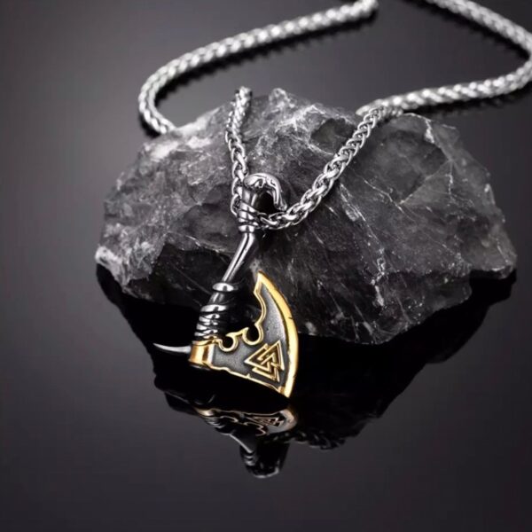 Halskjede vikingøks med Valknut - Image 4