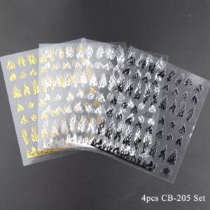 Neglestickers Retro Flammer
