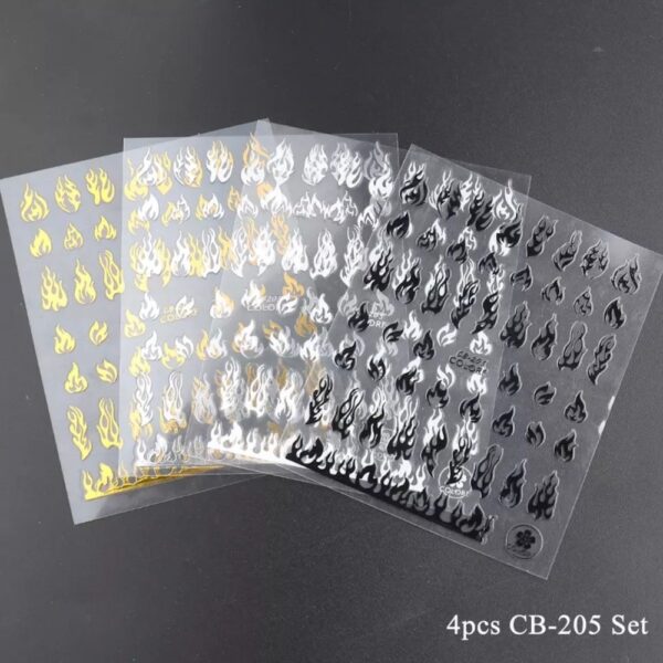 Neglestickers Retro Flammer