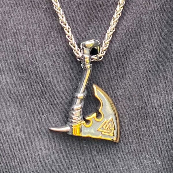 Halskjede vikingøks med Valknut - Image 2