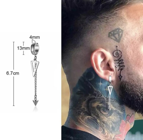 Øreklips med triangel