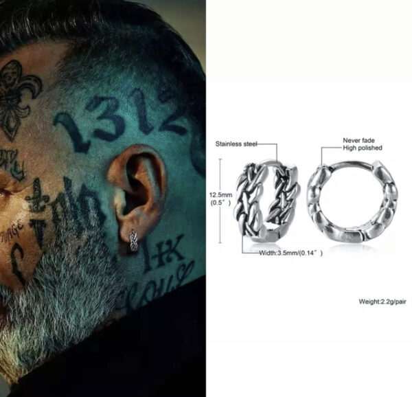Øreringer Viking flette