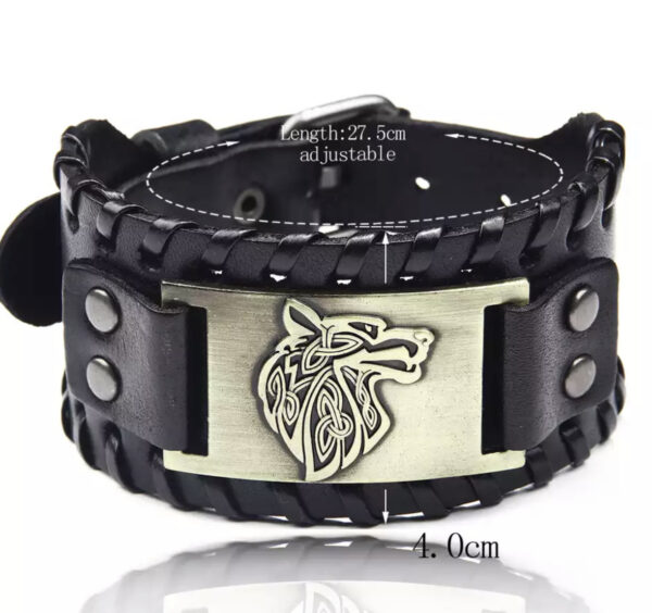 Vikingarmbånd ekte skinn - Fenris