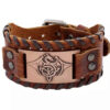 Vikingarmbånd ekte skinn - Drage - Image 3