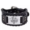 Vikingarmbånd ekte skinn - Drage - Image 2