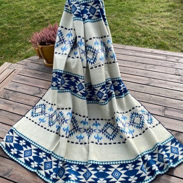 Alpakkapledd - Creamy Blue - Image 2