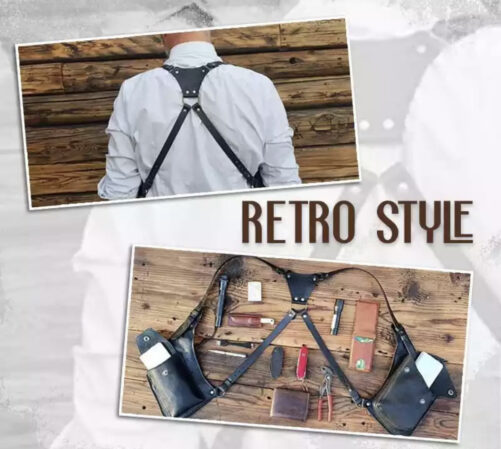 Dobbel skulderveske i retrostil