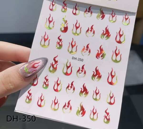 Neglestickers kule flammer - Image 3