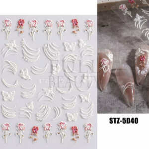 Neglestickers Roser