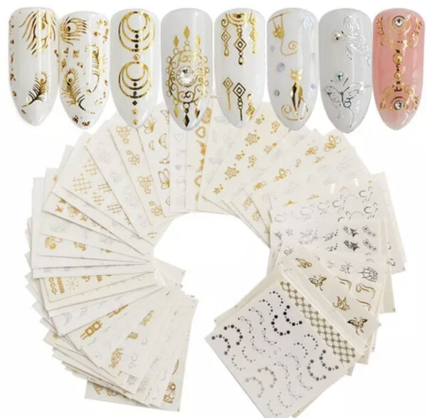 Neglestickers gulldekor