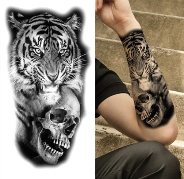 Tatovering TigerSkalle