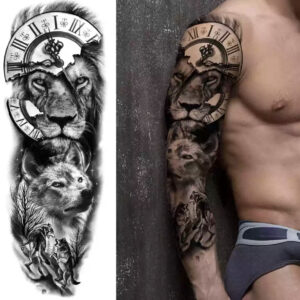 Tatovering Løve og ulv