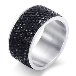 Ring med svart bling