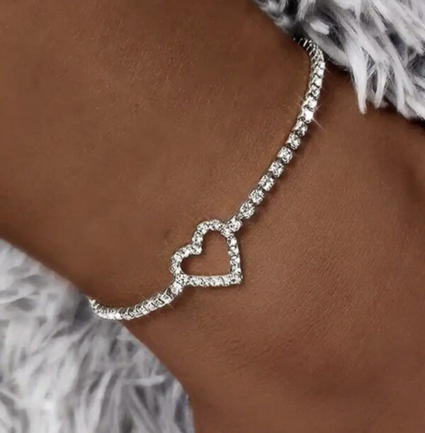 Ankellenke Hjerte og strass