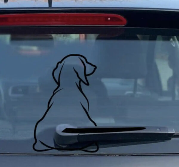 Hundesticker til bakrute - Image 2