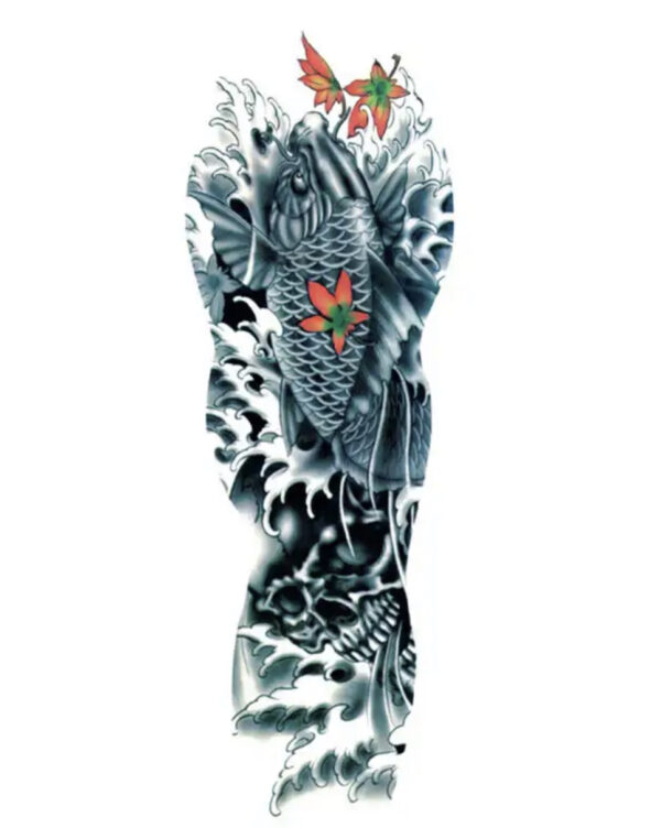 Tatovering Koi i bølger