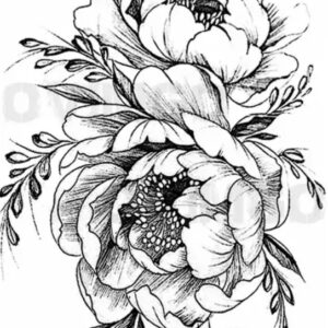 Tatovering Peonranke