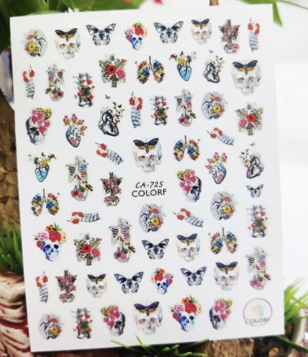 Neglestickers Skjelett
