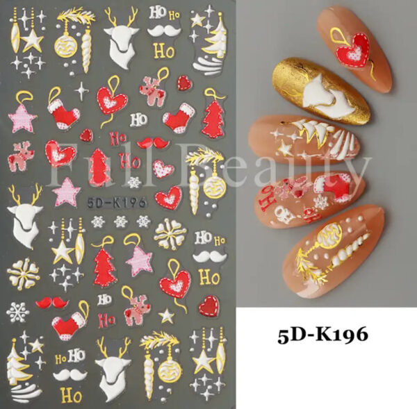 Neglestickers Juletredekor