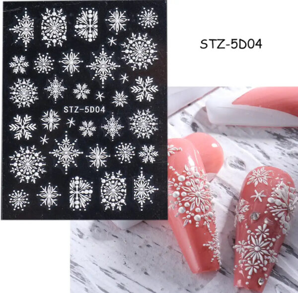 Neglestickers 5D snøstjerner
