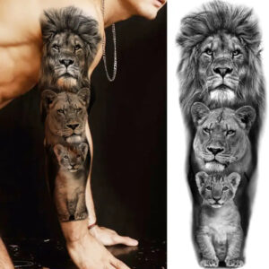 Tatovering Løvefamilie