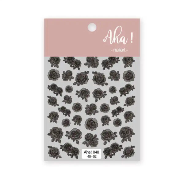 Neglestickers Svarte Roser