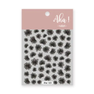 Neglestickers Svarte Blomster