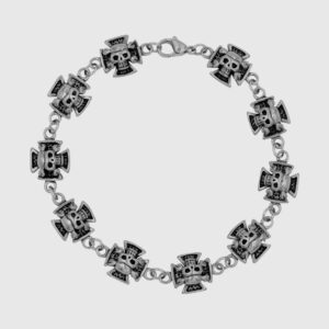 Armbånd Skalle Kors