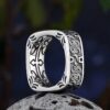Firkantring retro metall