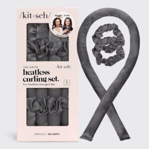 Kitsch Sateng Krøllesett Charcoal