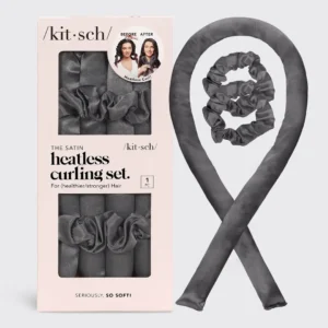 Kitsch Sateng Krøllesett Charcoal