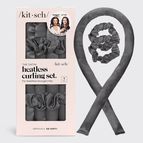 Kitsch Sateng Krøllesett Charcoal