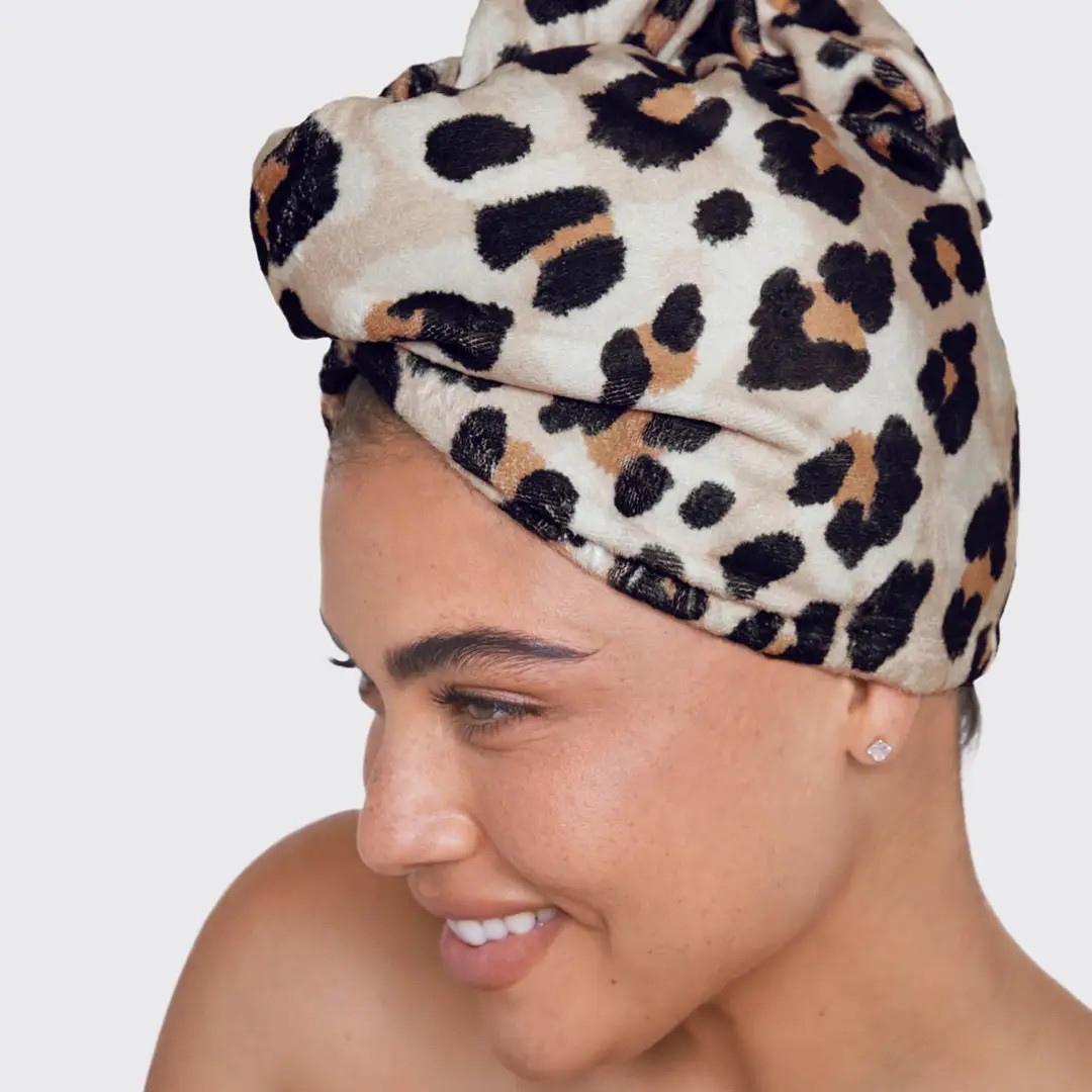 Kitsch Leopard Hårhåndkle