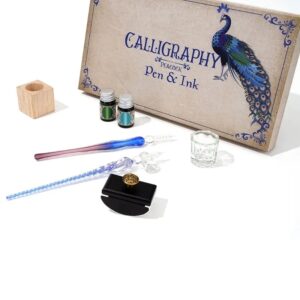 Dyppepenn Peacock glass