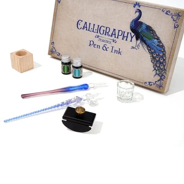 Dyppepenn Peacock glass