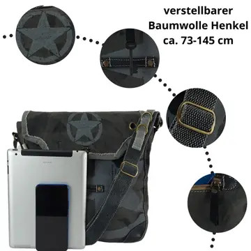 Crossbodyveske Sort stjerne - Image 3