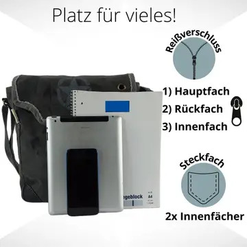 Crossbodyveske Sort stjerne - Image 5