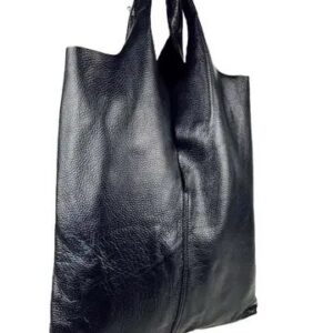 Shoppingveske svart skinn