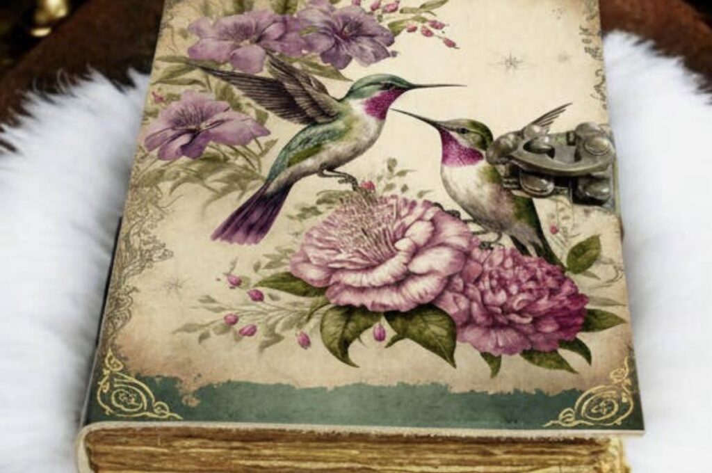 Håndlaget vintage notatbok Kolibri