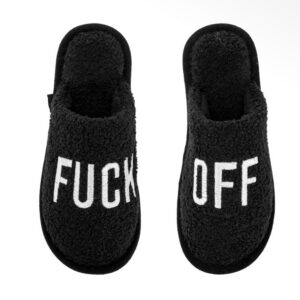 Herretøfler fleece F*ck Off